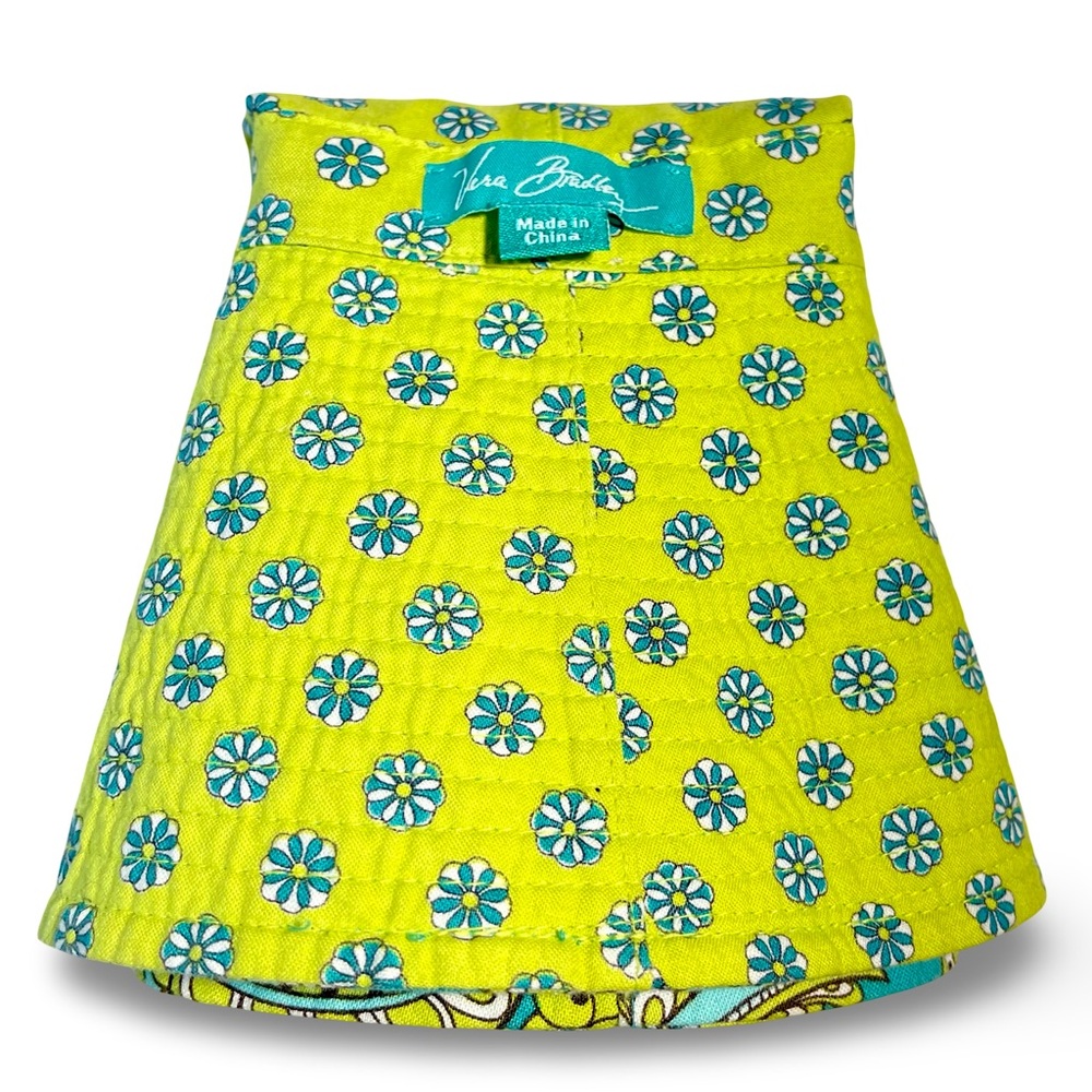 Vera Bradley Reversible Cotton Blue and Green Peacock Print Sun Bucket Hat O/S - Picture 7 of 7